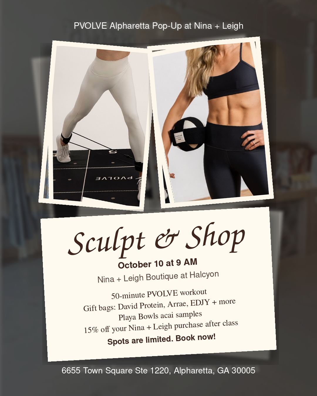 Nina + Leigh x Pvolve Pilates Pop Up